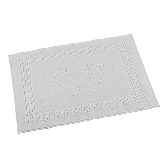 Badvorleger Badematte Weiß - 850 GSM Premium Qualität 100% Baumwolle 50x80 cm Badteppich Duschvorleger Badezimmerteppich (Weiss)