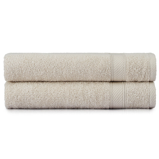 Badetücher Set Beige Sand - 2 x Badetuch 70x140cm - nottoc EU